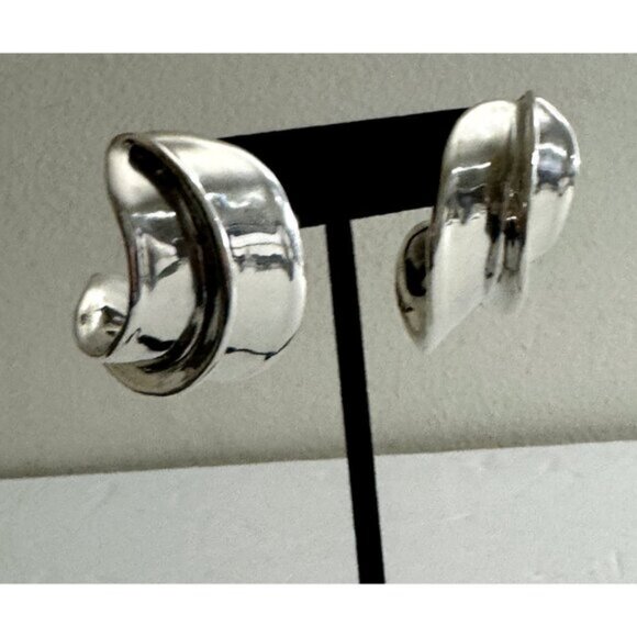 E&L Sterling Silver Electroform Statement Earrings Israel - Picture 8 of 10